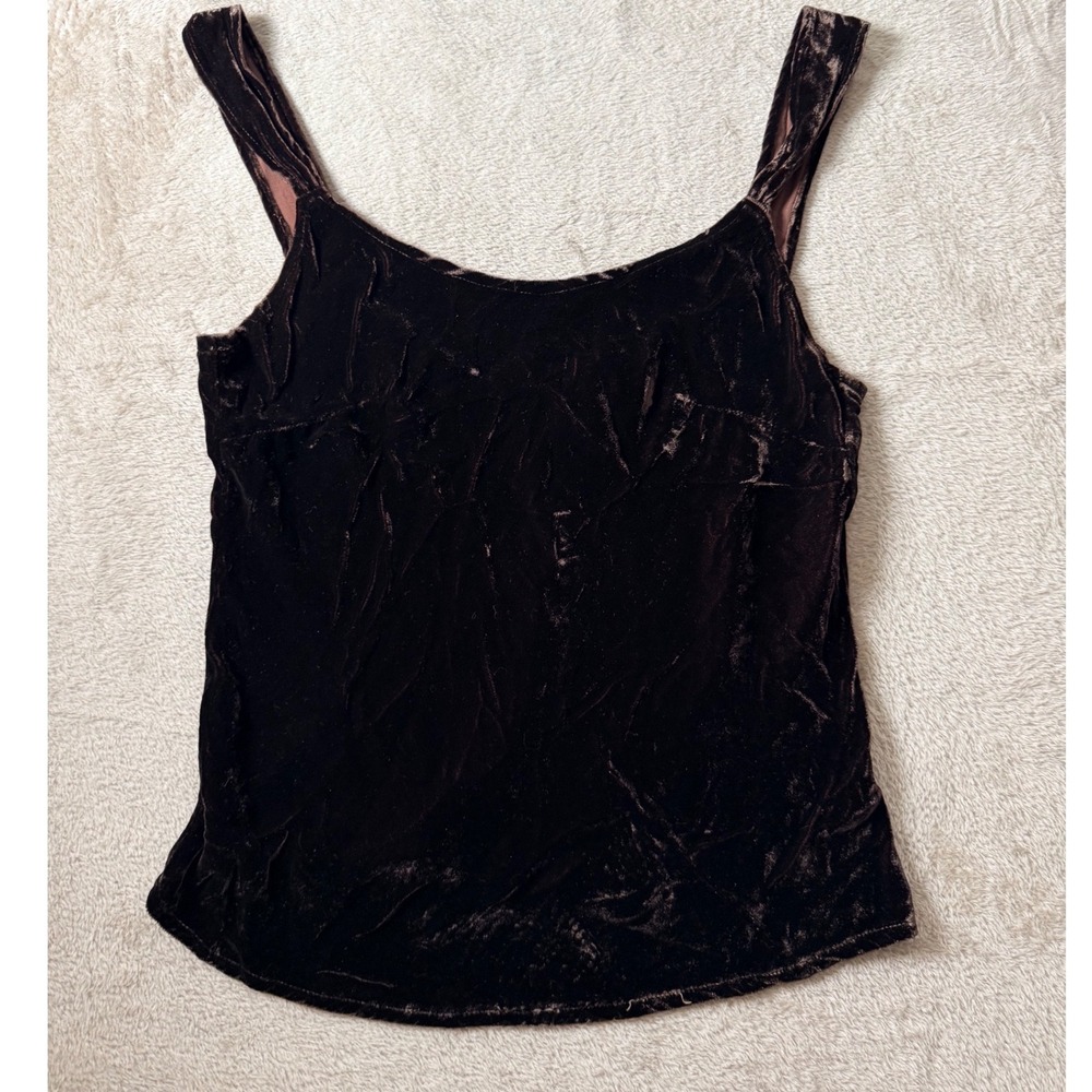 Bella Notte Apparel Velvet Silk Blend Top S VTG Dark Romantic Quiet Luxury Chic